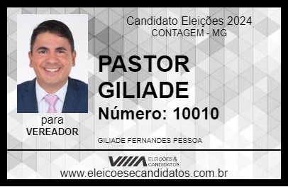 Candidato PASTOR GILIADE 2024 - CONTAGEM - Eleições