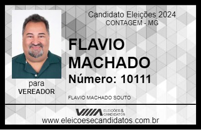 Candidato FLAVIO MACHADO 2024 - CONTAGEM - Eleições