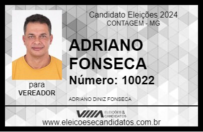 Candidato ADRIANO FONSECA 2024 - CONTAGEM - Eleições