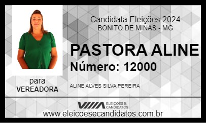 Candidato PASTORA ALINE 2024 - BONITO DE MINAS - Eleições