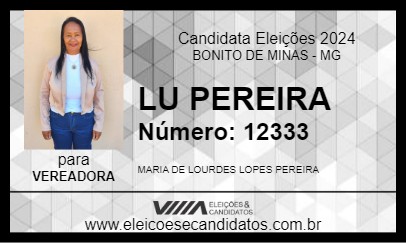 Candidato LU PEREIRA 2024 - BONITO DE MINAS - Eleições