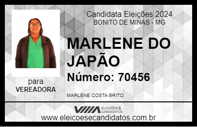 Candidato MARLENE DO JAPÃO 2024 - BONITO DE MINAS - Eleições