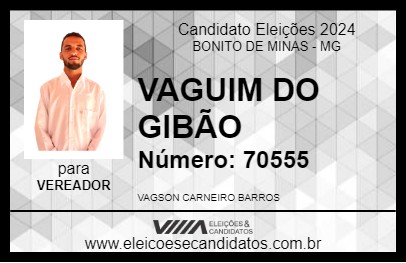 Candidato VAGUIM DO GIBÃO 2024 - BONITO DE MINAS - Eleições