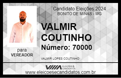 Candidato VALMIR COUTINHO 2024 - BONITO DE MINAS - Eleições