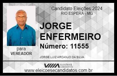 Candidato JORGE ENFERMEIRO 2024 - RIO ESPERA - Eleições