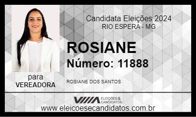 Candidato ROSIANE 2024 - RIO ESPERA - Eleições