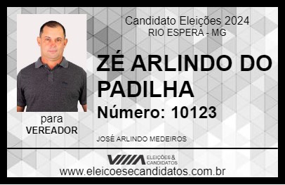 Candidato ZÉ ARLINDO DO PADILHA 2024 - RIO ESPERA - Eleições