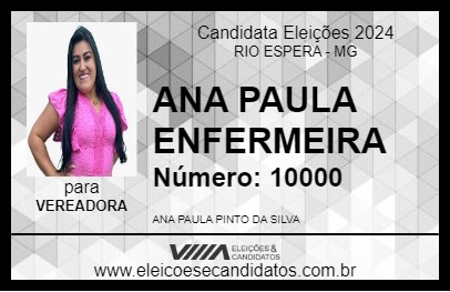 Candidato ANA PAULA ENFERMEIRA 2024 - RIO ESPERA - Eleições