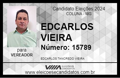 Candidato EDCARLOS VIEIRA 2024 - COLUNA - Eleições