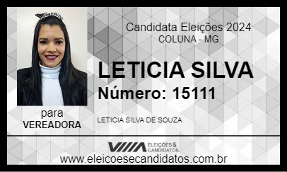 Candidato LETICIA SILVA 2024 - COLUNA - Eleições