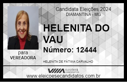 Candidato HELENITA DO VAU 2024 - DIAMANTINA - Eleições