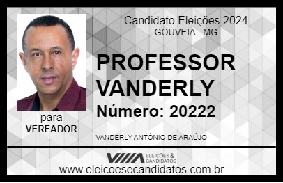 Candidato PROFESSOR VANDERLY 2024 - GOUVEIA - Eleições