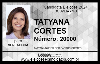 Candidato TATYANA CORTES 2024 - GOUVEIA - Eleições