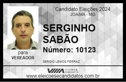 Candidato SERGINHO SABÃO 2024 - JOAÍMA - Eleições