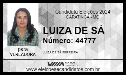 Candidato LUIZA DE SÁ 2024 - CARATINGA - Eleições