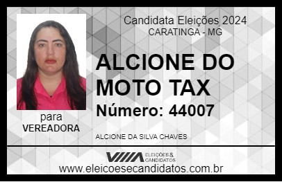 Candidato ALCIONE DO MOTO TAX 2024 - CARATINGA - Eleições