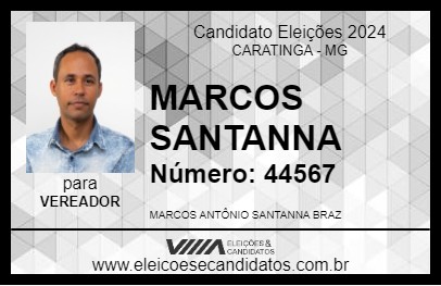 Candidato MARCOS SANTANNA 2024 - CARATINGA - Eleições