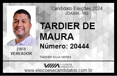 Candidato TARDIER DE MAURA 2024 - JOAÍMA - Eleições