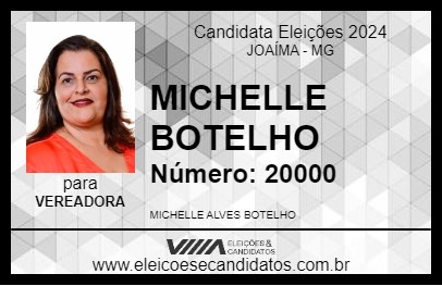 Candidato MICHELLE BOTELHO 2024 - JOAÍMA - Eleições