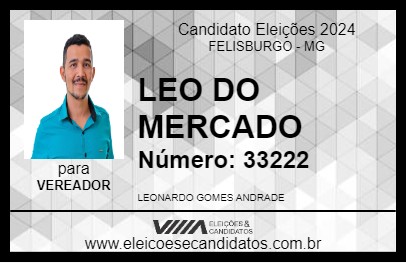 Candidato LEO DO MERCADO 2024 - FELISBURGO - Eleições