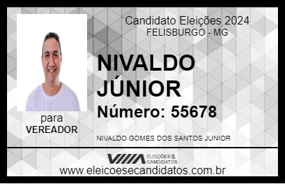 Candidato NIVALDO JÚNIOR 2024 - FELISBURGO - Eleições