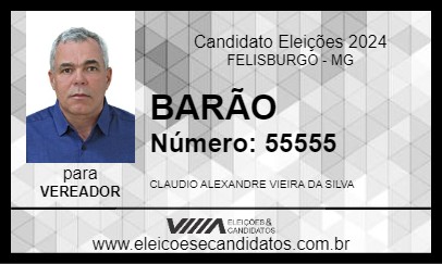 Candidato BARÃO 2024 - FELISBURGO - Eleições