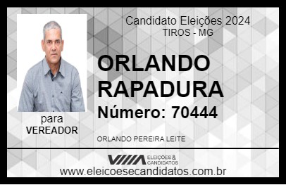 Candidato ORLANDO RAPADURA 2024 - TIROS - Eleições