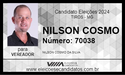 Candidato NILSON COSMO 2024 - TIROS - Eleições