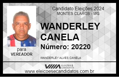 Candidato WANDERLEY CANELA 2024 - MONTES CLAROS - Eleições