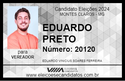 Candidato EDUARDO PRETO 2024 - MONTES CLAROS - Eleições