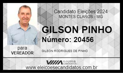 Candidato GILSON PINHO 2024 - MONTES CLAROS - Eleições