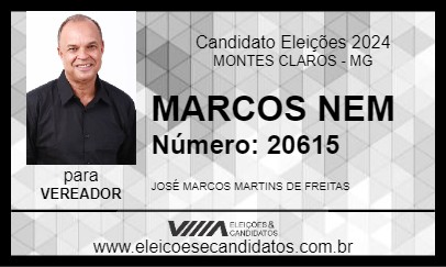 Candidato MARCOS NEM 2024 - MONTES CLAROS - Eleições