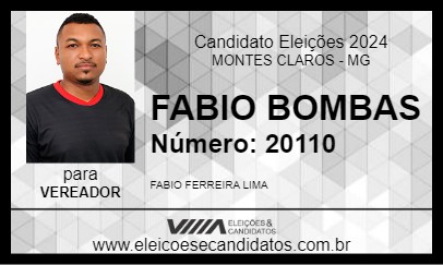 Candidato FABIO BOMBAS 2024 - MONTES CLAROS - Eleições