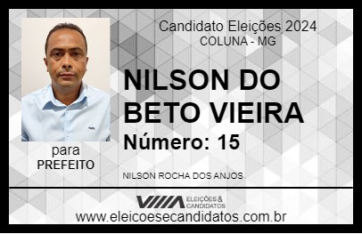 Candidato NILSON DO BETO VIEIRA 2024 - COLUNA - Eleições