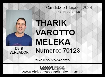 Candidato THARIK VAROTTO MELEKA 2024 - RIO NOVO - Eleições