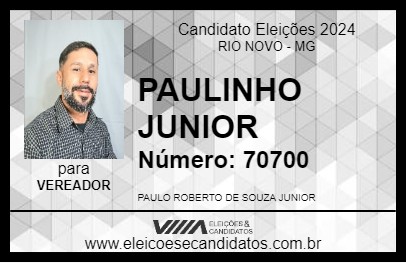 Candidato PAULINHO JUNIOR 2024 - RIO NOVO - Eleições