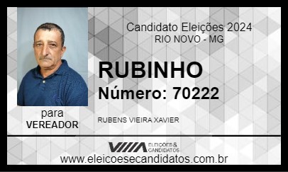 Candidato RUBINHO 2024 - RIO NOVO - Eleições