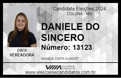 Candidato DANIELE DO SINCERO 2024 - COLUNA - Eleições