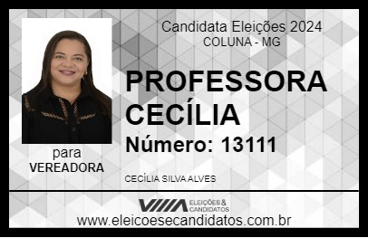 Candidato PROFESSORA CECÍLIA 2024 - COLUNA - Eleições