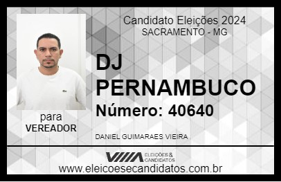 Candidato DJ PERNAMBUCO 2024 - SACRAMENTO - Eleições