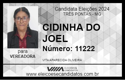 Candidato CIDINHA DO JOEL 2024 - TRÊS PONTAS - Eleições