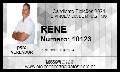 Candidato RENE 2024 - DIVINOLÂNDIA DE MINAS - Eleições