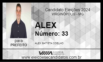 Candidato ALEX 2024 - VIRGINÓPOLIS - Eleições