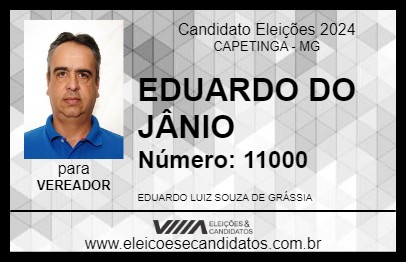 Candidato EDUARDO DO JÂNIO 2024 - CAPETINGA - Eleições