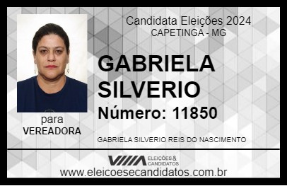 Candidato GABRIELA SILVERIO 2024 - CAPETINGA - Eleições