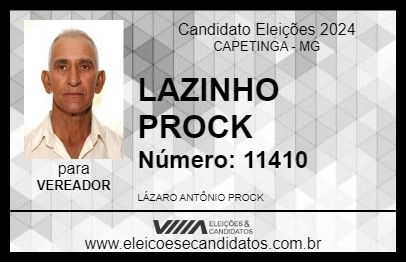 Candidato LAZINHO PROCK 2024 - CAPETINGA - Eleições