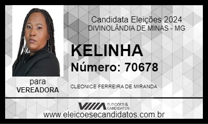 Candidato KELINHA 2024 - DIVINOLÂNDIA DE MINAS - Eleições