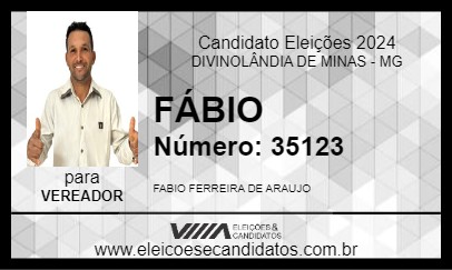 Candidato FÁBIO 2024 - DIVINOLÂNDIA DE MINAS - Eleições