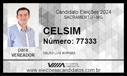 Candidato CELSIM 2024 - SACRAMENTO - Eleições