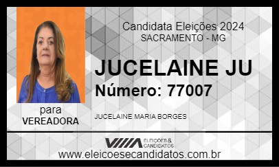 Candidato JUCELAINE JU 2024 - SACRAMENTO - Eleições